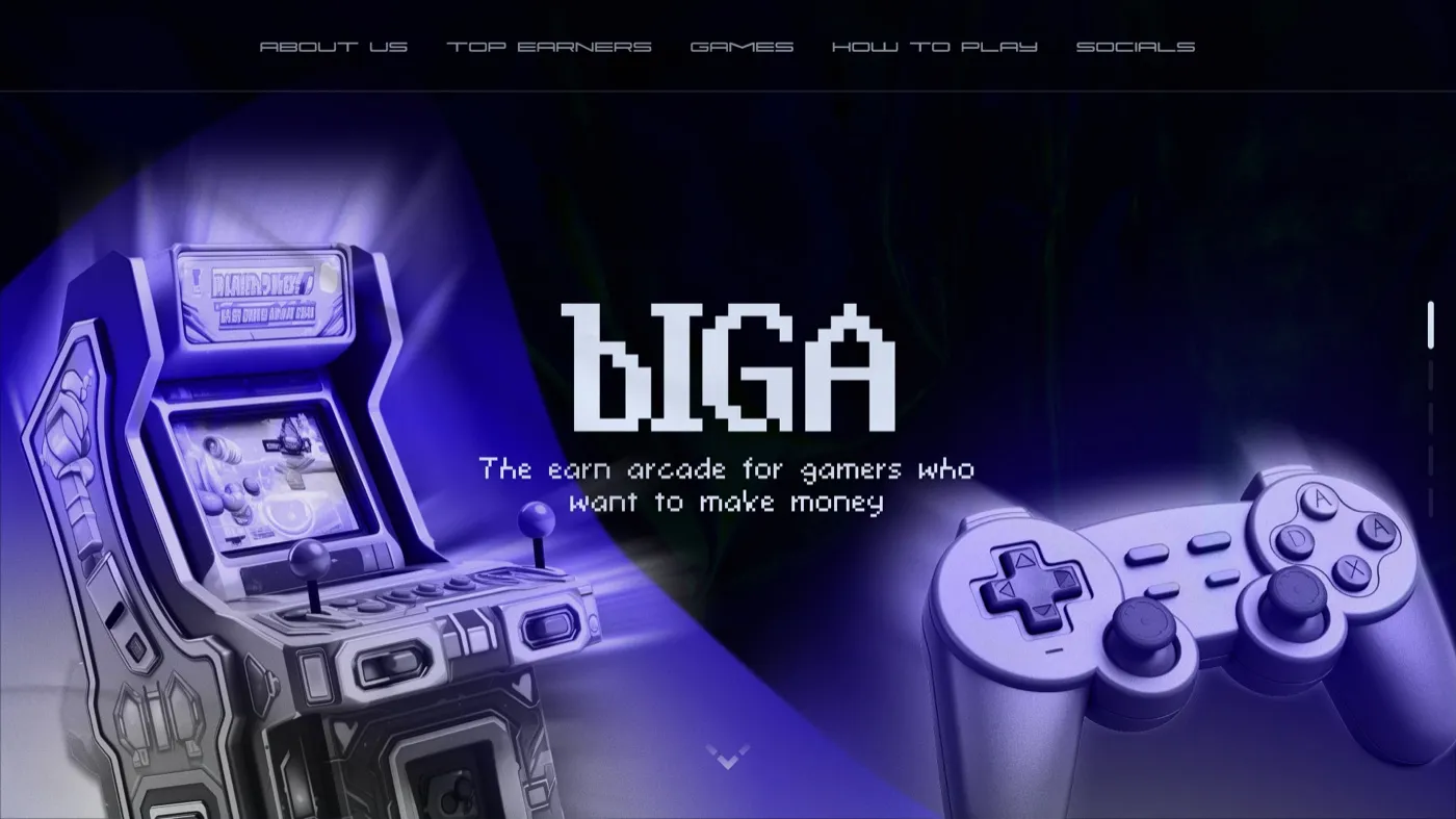 Hero: bIGA, the earn arcade.